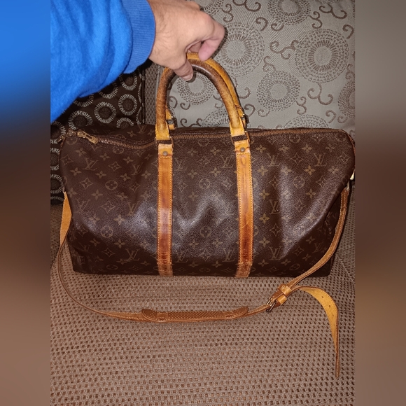 Louis Vuitton monogram keepall bandouliere 50 travel bag with strap - Picture 1 of 10
